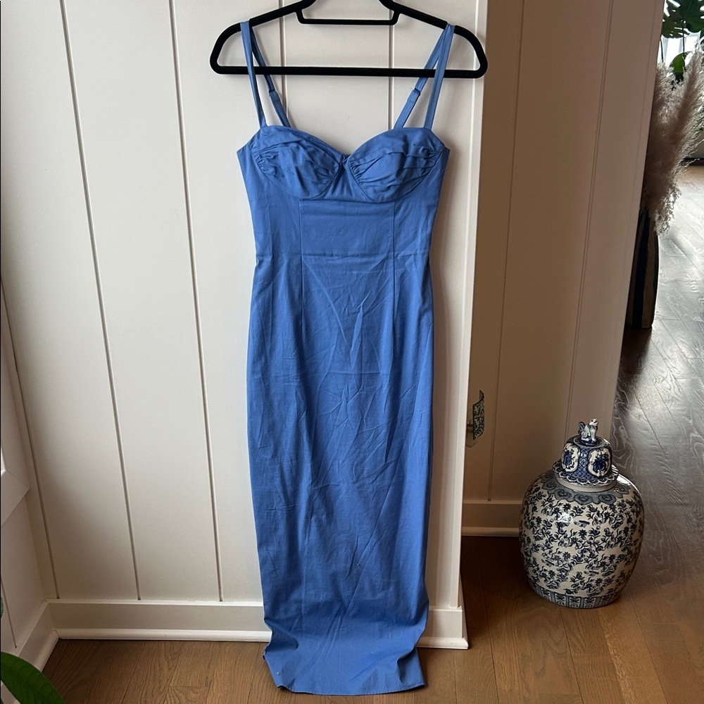 Reformation Stormi Blue Midi Dress